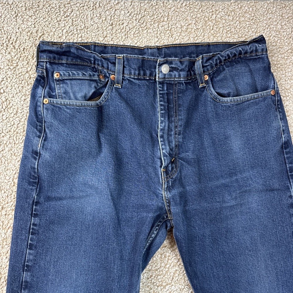 Levi's 505 Jeans Mens 38x30 Blue Regular Straight Medium Wash Mid Rise Denim - Picture 6 of 16